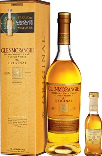 Glenmorangie - Original 10 anos com miniatura do Nectar D´Or 12 anos
