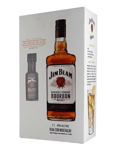 Jim Beam White - Kit com miniatura do Jim Beam Black